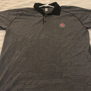 Elegant Gray Polo Shirt with Embroidered Logo
